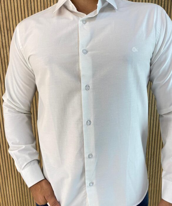 Camisa Manga Longa Masculina Slim Ogochi Off White 0025 - Fernanda Ramos Store