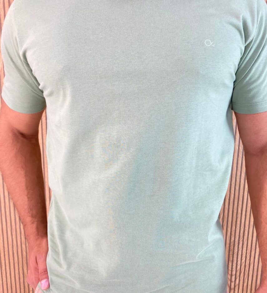 Camiseta Masculina Ogochi Básica Slim Verde 0210 - Fernanda Ramos Store