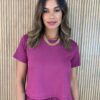 Conjunto Feminino Moletinho Calça e Cropped Chloe Vinho - Fernanda Ramos Store