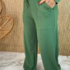 Conjunto Moletinho Calça e Cropped Manga Longa Bia Verde - Fernanda Ramos Store