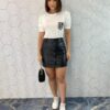 T-Shirt Feminino Manga Princesa Canelada Love Off White - Fernanda Ramos Store