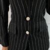 fernandaramosstore com br Max Blazer Manga Longa Feminino com Aplicações Preto 2