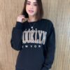 Moletom Feminino Manga Longa Brooklyn Preto - Fernanda Ramos Store