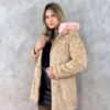 Parka Feminina Dupla Face Capuz Removível Rosa - Fernanda Ramos Store