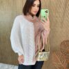 fernandaramosstore com br poncho feminino tricot ayla rose e branco 1