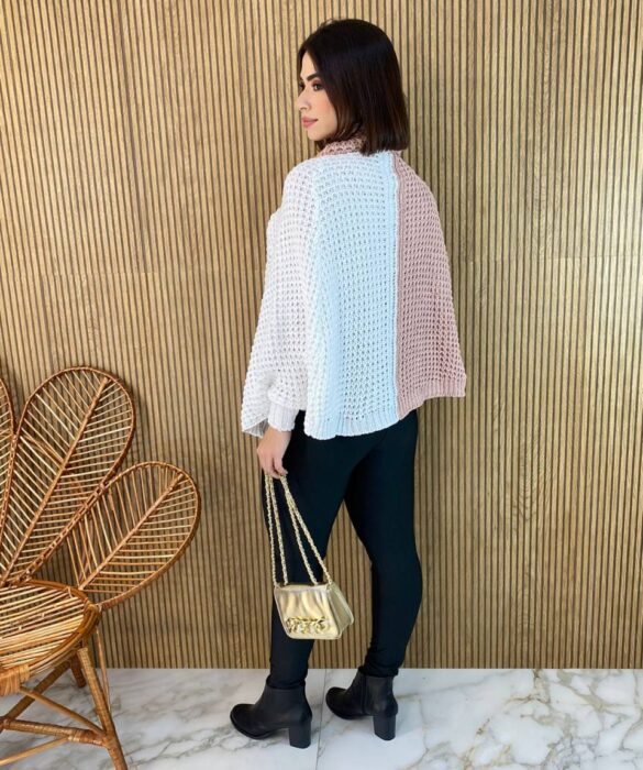 fernandaramosstore com br poncho feminino tricot ayla rose e branco 5