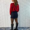 Short Saia Feminino Poliamida com Cinto Preto - Fernanda Ramos Store