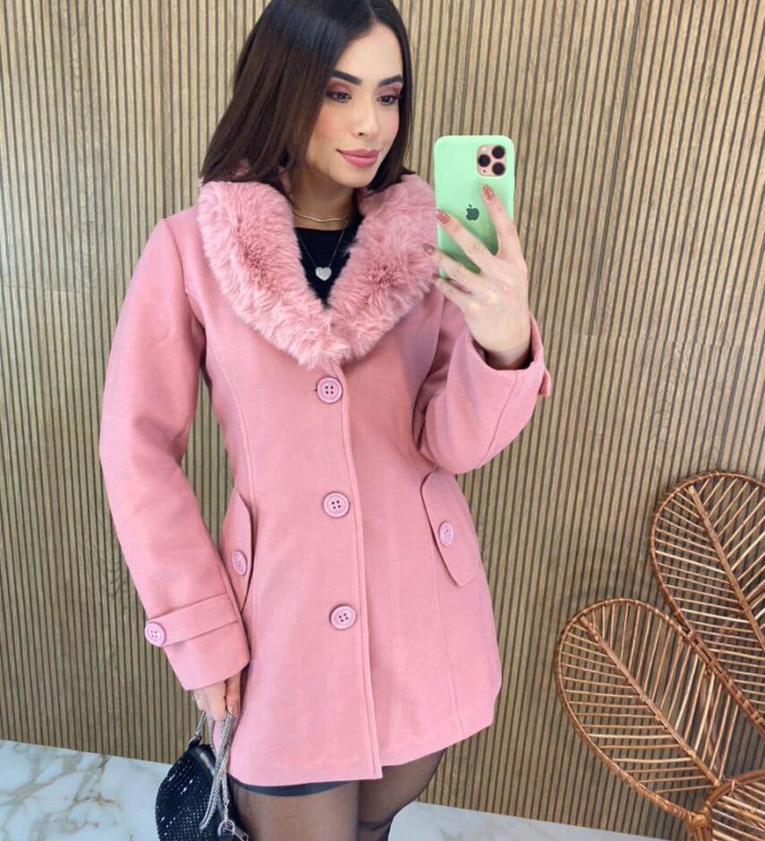 Sobretudo Feminino com Botões Brenda Rose Fernanda Ramos Store
