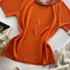 Blusa Feminina Modal Detalhe em Corrente Laranja - Fernanda Ramos Store