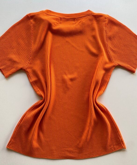 Blusa Feminina Modal Detalhe em Corrente Laranja - Fernanda Ramos Store