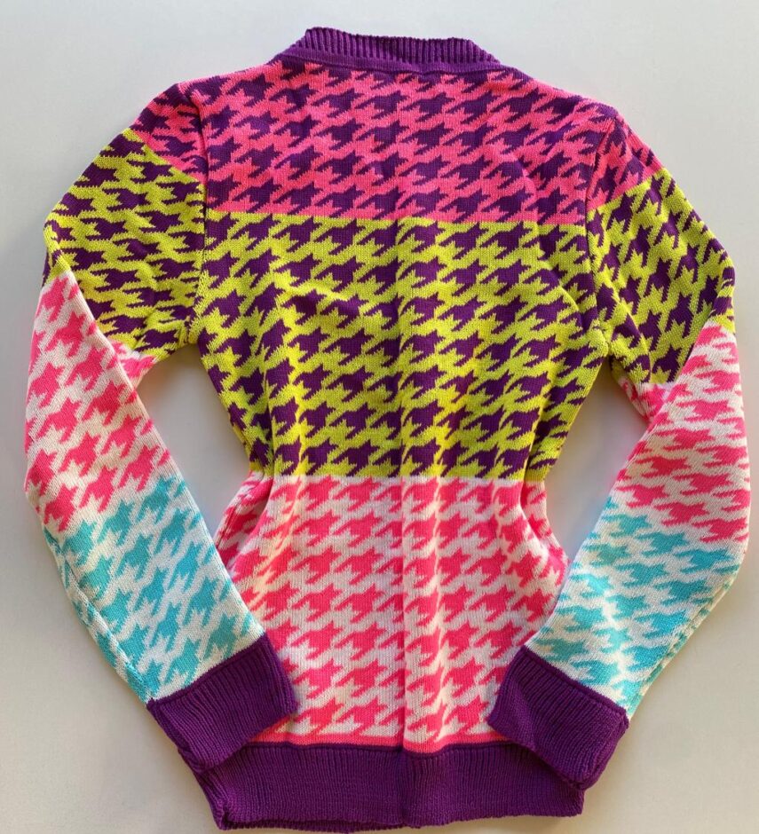 fernandaramosstore com br Blusa Manga Longa Feminina Tricot Estampa Pied de Poule 2