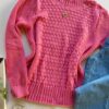 fernandaramosstore com br Blusa Manga Longa Feminina Tricot Luana Rosa 1