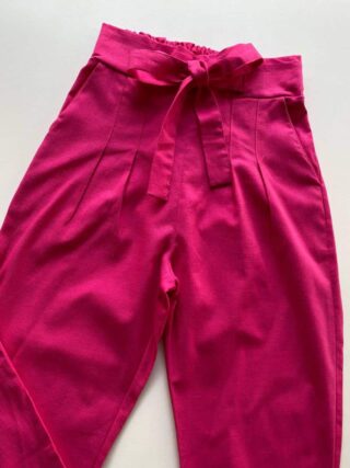 Calça Feminina Viscolinho com Amarração Pink - Fernanda Ramos Store