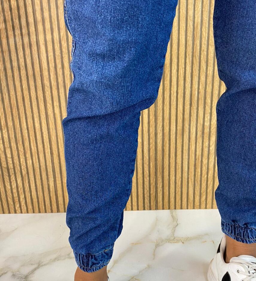 Calça Jeans Feminina Jogger com Elástico - Fernanda Ramos Store