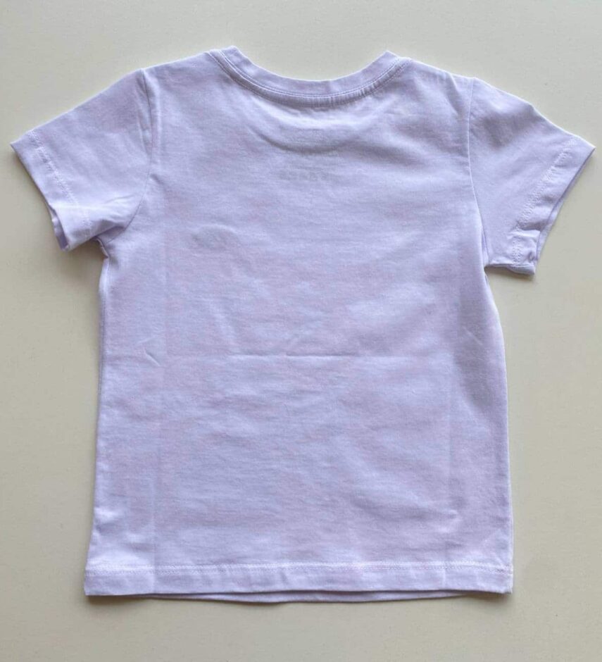 Camiseta Infantil Masculina Manga Curta Branca Cor 02 - Fernanda Ramos Store