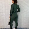 fernandaramosstore com br Conjunto Calça e Blusa Manga Longa Tricot Mousse Verde 3