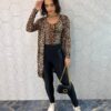 Conjunto Feminino Cardigan Alongado e Regata Animal Print - Fernanda Ramos Store