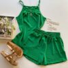 Conjunto Feminino Duna Short e Regata Alça Regulável Verde - Fernanda Ramos Store