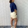 Cropped Feminino Manga Curta Positivity Always Azul - Fernanda Ramos Store