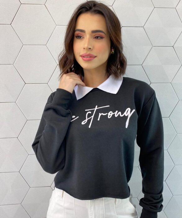 fernandaramosstore com br Cropped Feminino Manga Longa Moletom Be Strong Preto 1