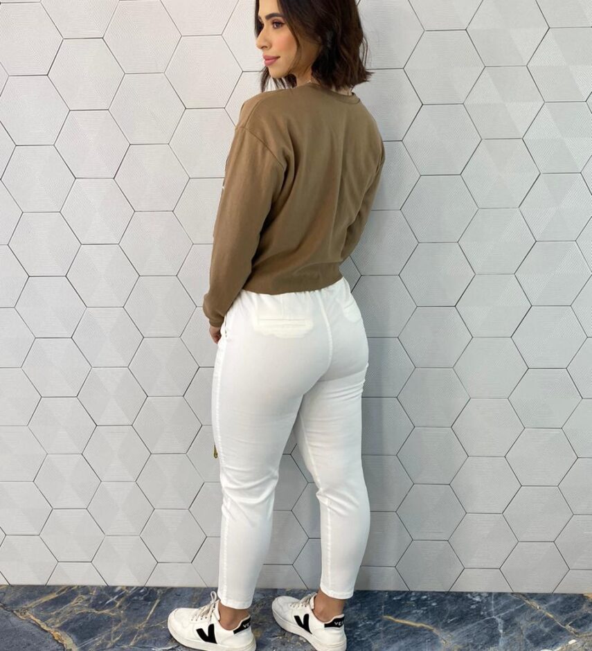 Cropped Feminino Manga Longa Moletom Brooklyn Terra - Fernanda Ramos Store