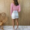 Cropped Feminino Manga Longa Tule Heloisa Rosa - Fernanda Ramos Store