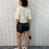 Cropped Manga Curta Enjoy The Little Things Off White - Fernanda Ramos Store