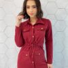 Parka Feminina Moletom com Amarração Marsala Fernanda Ramos Store