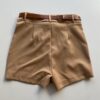 Short Saia Feminino Alfaiataria com Cinto Liz Bege - Fernanda Ramos Store