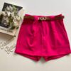 Short Saia Feminino Alfaiataria com Cinto Liz Pink - Fernanda Ramos Store