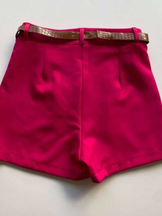 Short Saia Feminino Alfaiataria com Cinto Liz Pink - Fernanda Ramos Store