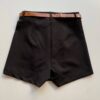 Short Saia Feminino Alfaiataria com Cinto Liz Preto - Fernanda Ramos Store