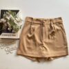 Short Saia Feminino Alfaiataria Luna Bege - Fernanda Ramos Store