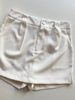 Short Saia Feminino Alfaiataria Luna Branco - Fernanda Ramos Store