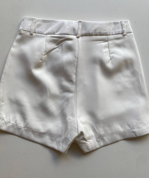 Short Saia Feminino Alfaiataria Luna Branco - Fernanda Ramos Store