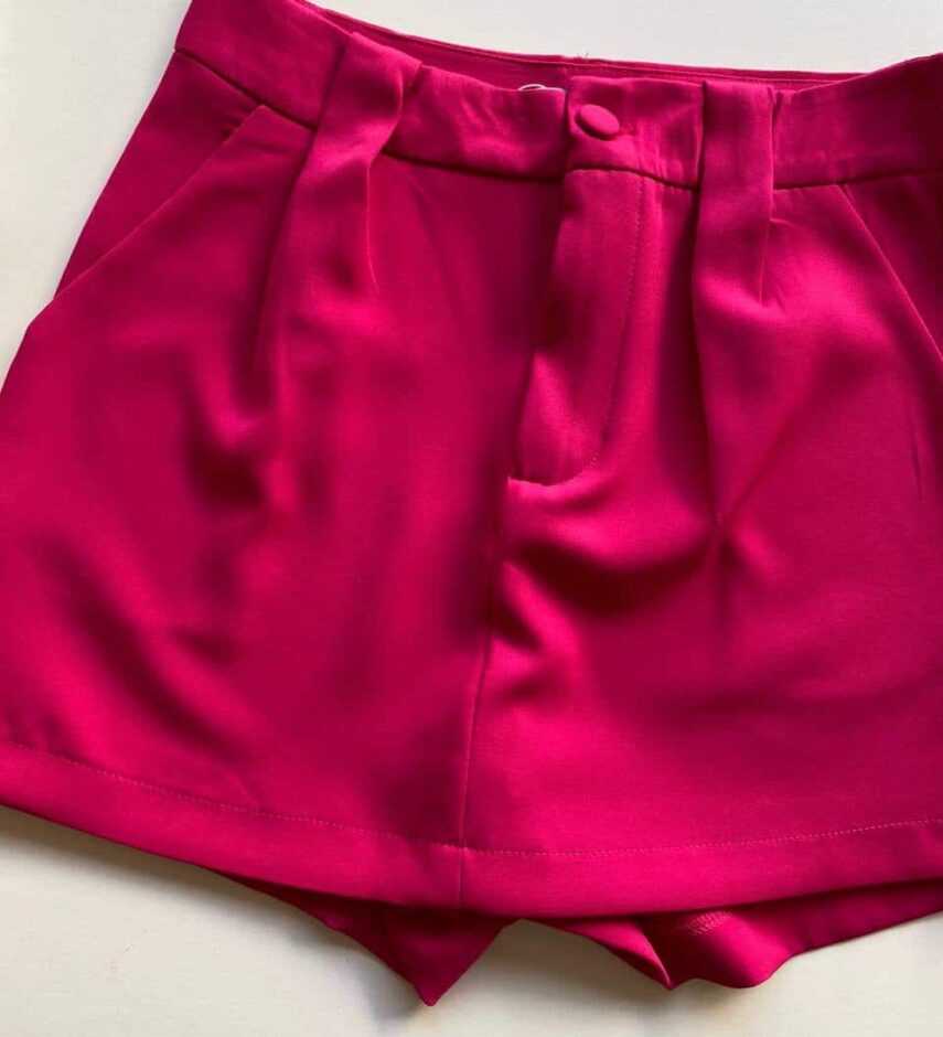 Short Saia Feminino Alfaiataria Luna Pink - Fernanda Ramos Store