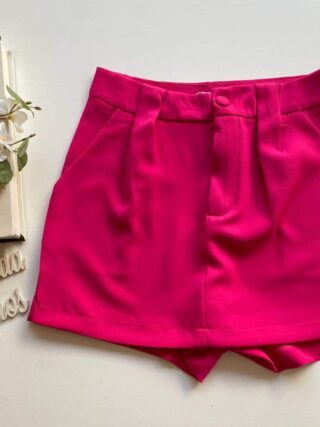 Short Saia Feminino Alfaiataria Luna Pink - Fernanda Ramos Store