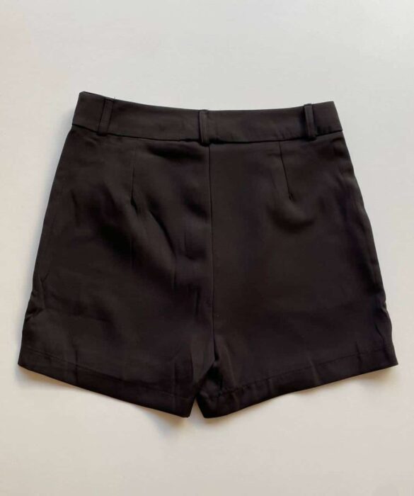 Short Saia Feminino Alfaiataria Luna Preto - Fernanda Ramos Store