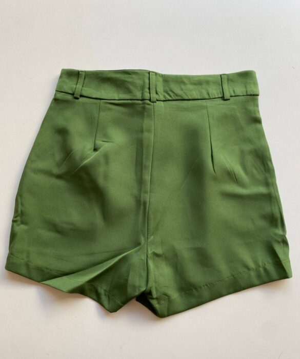 Short Saia Feminino Alfaiataria Luna Verde - Fernanda Ramos Store