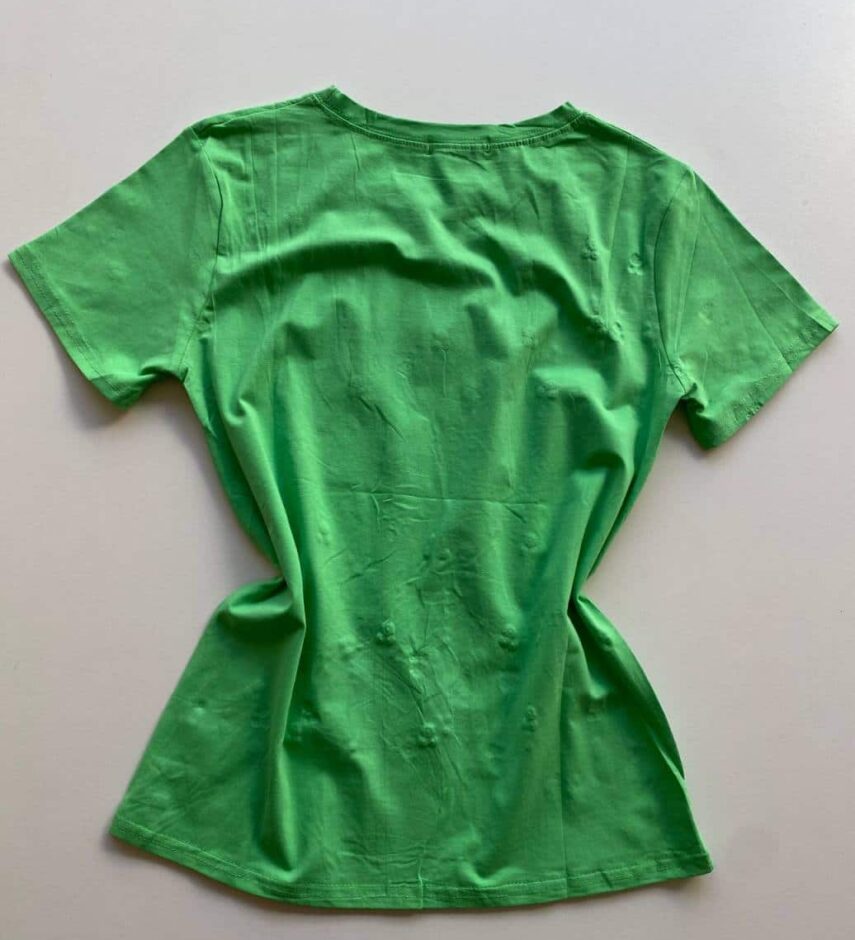 T-shirt Manga Curta com Aplicações Luna Verde - Fernanda Ramos Store