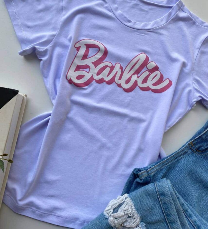 T-shirt Manga Curta Cor Branca Estampa Rosa - Fernanda Ramos Store