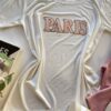 T-shirt Manga Curta Feminina Paris Off White - Fernanda Ramos Store