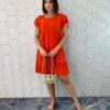 Vestido Curto Feminino de Malha Helena Coral - Fernanda Ramos Store