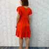 Vestido Curto Feminino de Malha Helena Coral - Fernanda Ramos Store