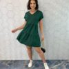 Vestido Feminino Curto de Malha sem Bojo Aurora Verde - Fernanda Ramos Store