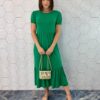 Vestido Midi Feminino de Malha Patrícia Verde - Fernanda Ramos Store