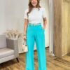 Calça Feminina com Bolsos Isabella Azul - Fernanda Ramos Store