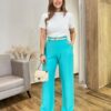 Calça Feminina com Bolsos Isabella Azul - Fernanda Ramos Store