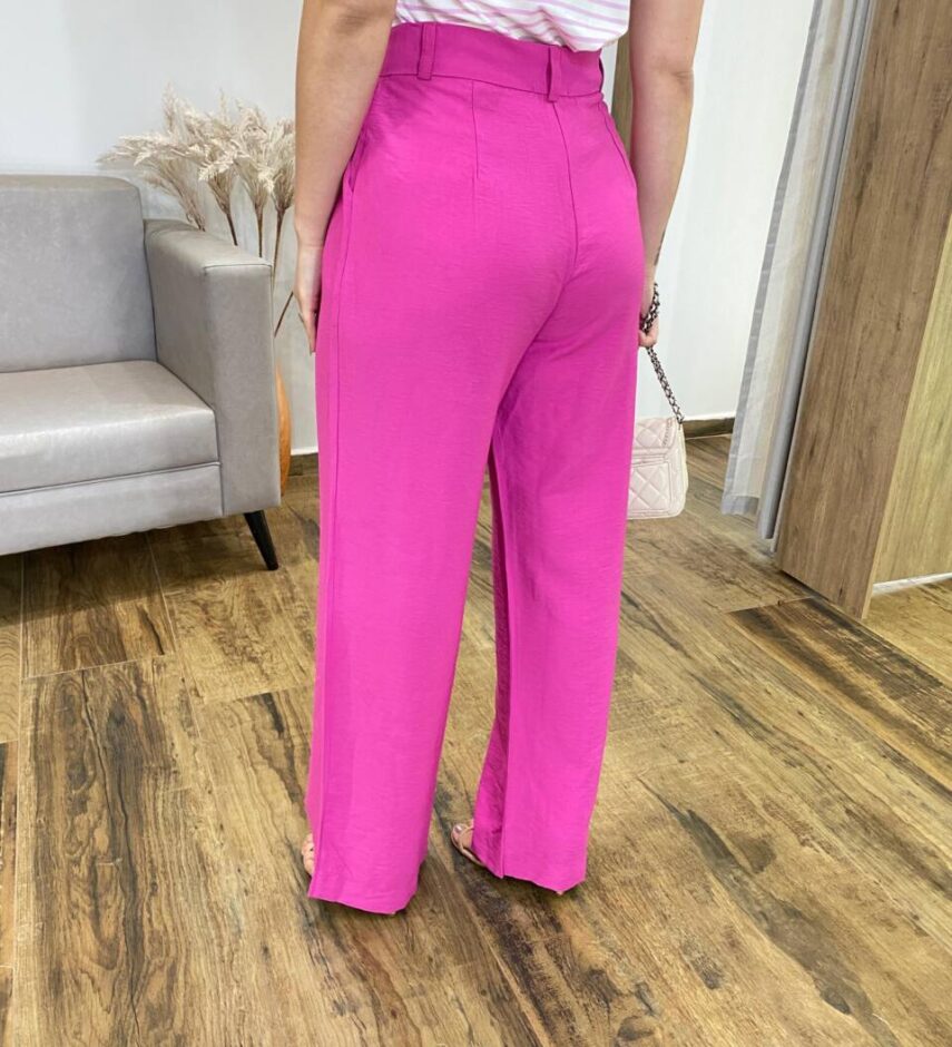 Calça Feminina com Bolsos Isabella Fúcsia - Fernanda Ramos Store