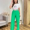 Calça Feminina com Bolsos Isabella Verde - Fernanda Ramos Store